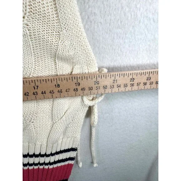 Free People Coastal prep Poncho oversized vest preppy sz‎ OS - Picture 5 of 7